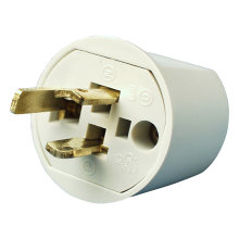 Lampestikprop hvid LA1/E m/jord - Elworks